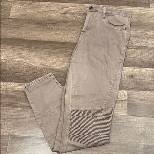 Pistola Women’s 29 skinny textured Taupe Pants with Ribbed Detail
